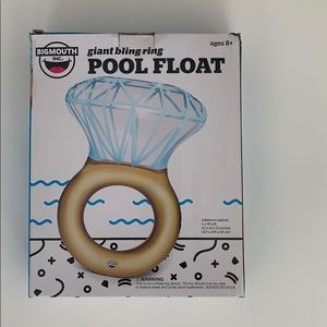 Giant bling ring pool float in original box